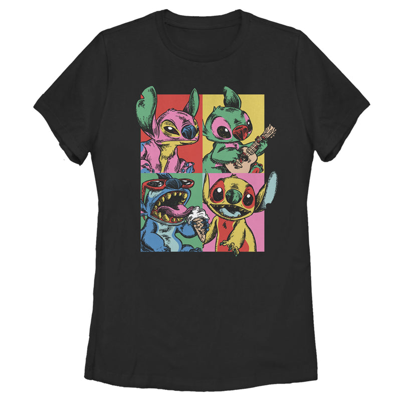 Women's Lilo & Stitch Retro Panel T-Shirt