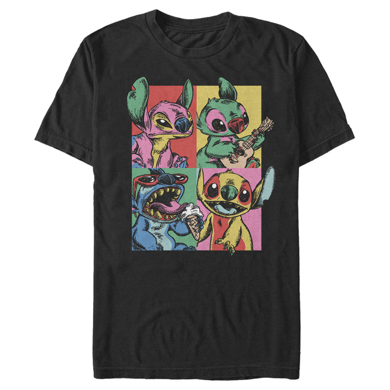 Men's Lilo & Stitch Retro Panel T-Shirt