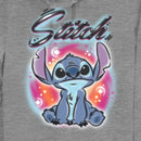 Junior's Lilo & Stitch Colorful Airbrush Cowl Neck Sweatshirt