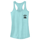 Junior's Lilo & Stitch Black and White Sketch Stitch Racerback Tank Top