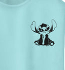 Junior's Lilo & Stitch Black and White Sketch Stitch Racerback Tank Top
