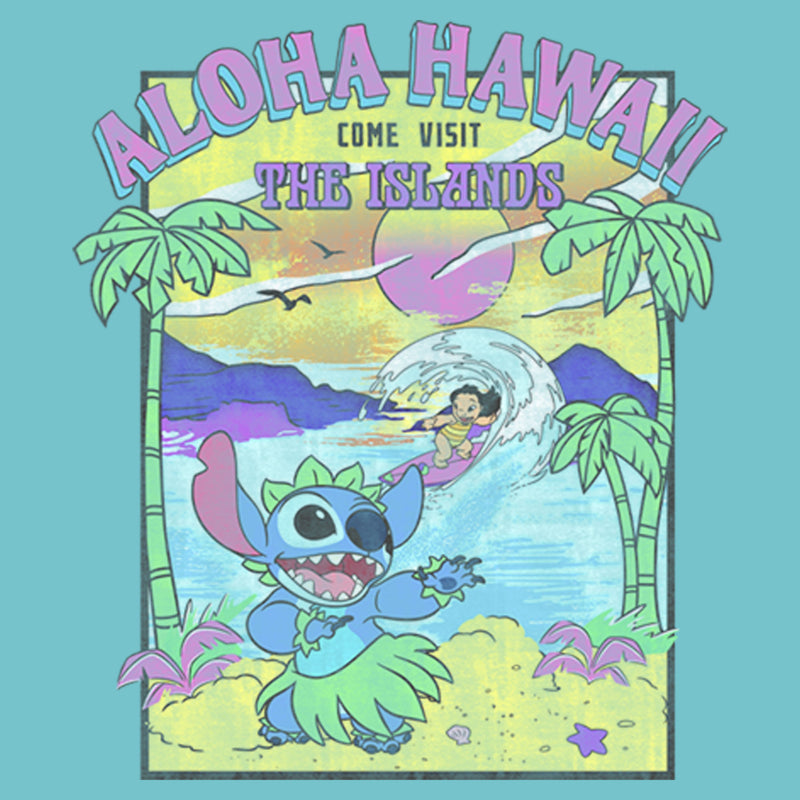 Girl's Lilo & Stitch Aloha Hawaii Come Visit the Islands T-Shirt