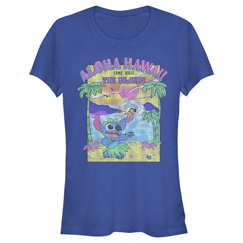 Junior's Lilo & Stitch Aloha Hawaii Come Visit the Islands T-Shirt