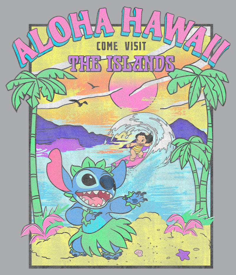 Men's Lilo & Stitch Aloha Hawaii Come Visit the Islands Sweatshirt