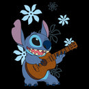 Junior's Lilo & Stitch Floral Ukulele Dance T-Shirt