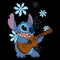 Junior's Lilo & Stitch Floral Ukulele Dance T-Shirt