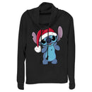 Junior's Lilo & Stitch Santa Surprise Cowl Neck Sweatshirt