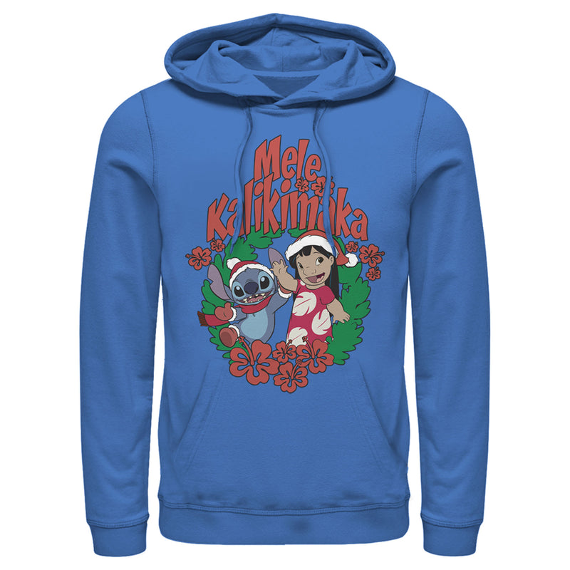 Men's Lilo & Stitch Mele Kalikimaka Christmas Pull Over Hoodie