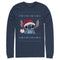 Men's Lilo & Stitch Santa Hat Ugly Sweater Long Sleeve Shirt