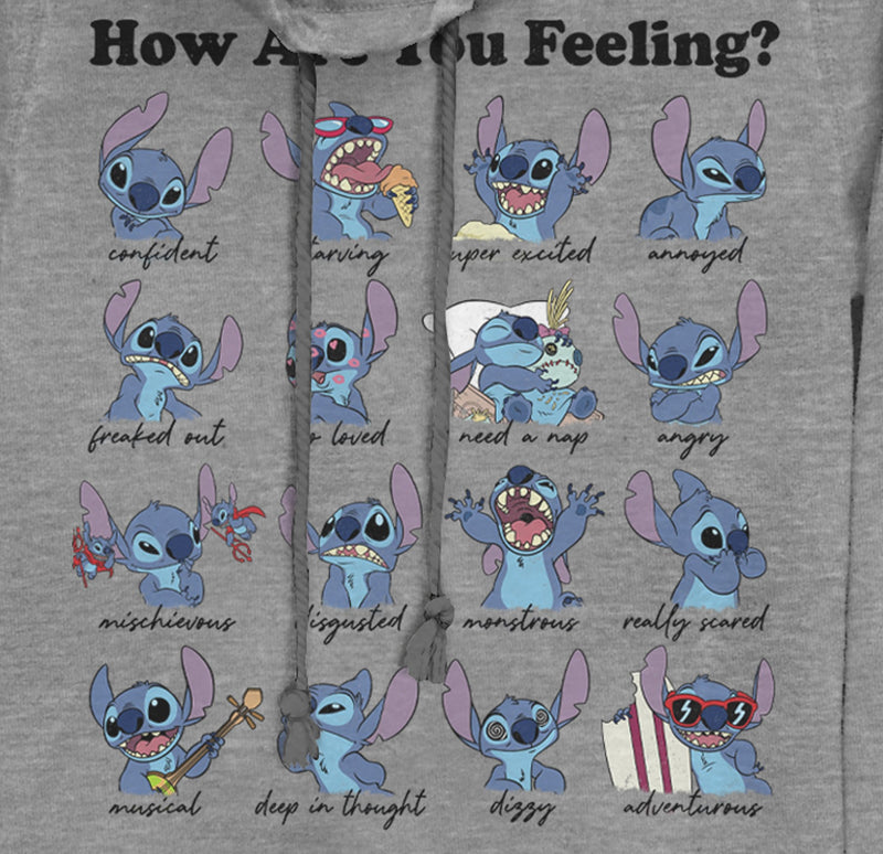 Junior's Lilo & Stitch How Are You Feeling Cowl Neck Sweatshirt