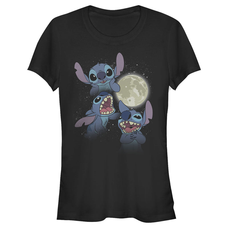 Junior's Lilo & Stitch Howling at the Moon T-Shirt