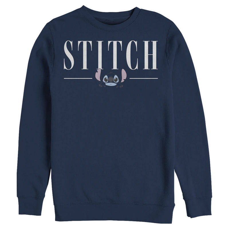 Men's Lilo & Stitch White Script Face Sweatshirt
