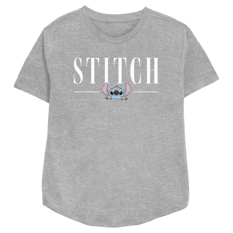 Women's Lilo & Stitch White Script Face T-Shirt