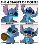 Girl's Lilo & Stitch The 4 Stages of Coffee T-Shirt
