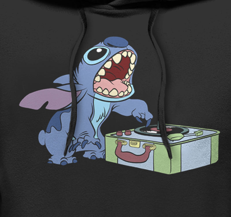 Men's Lilo & Stitch Record Scratch Pull Over Hoodie