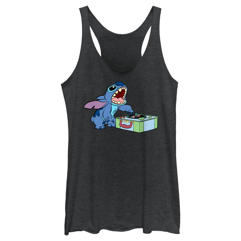 Women's Lilo & Stitch Record Scratch Racerback Tank Top
