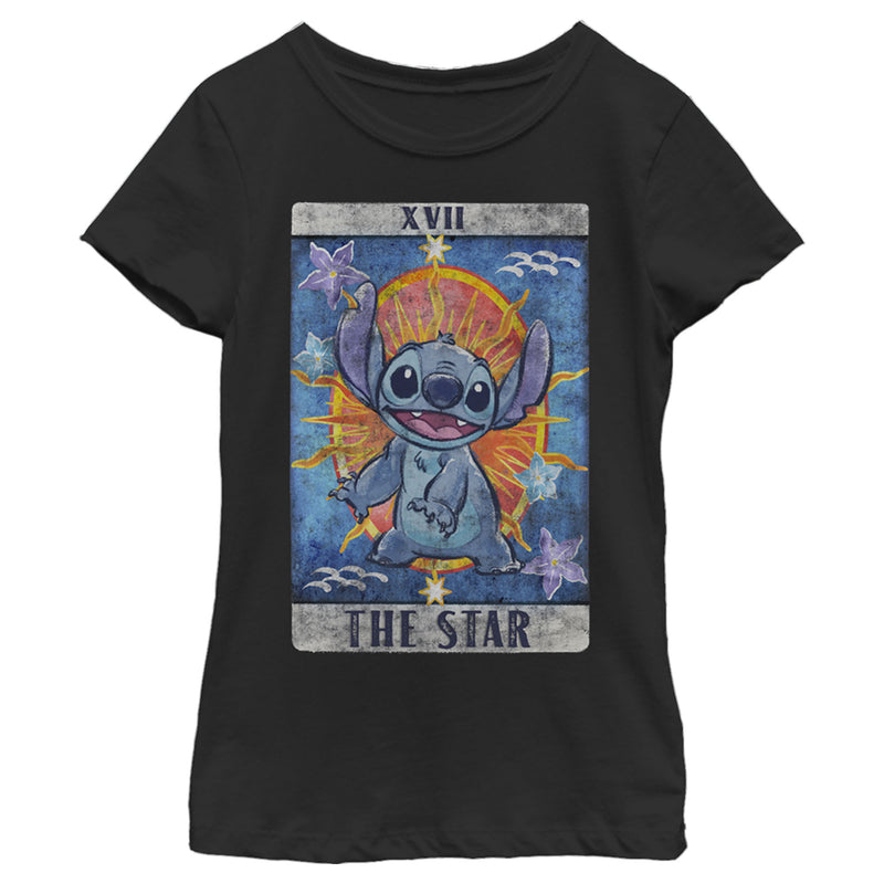 Girl's Lilo & Stitch Star Tarot Card T-Shirt