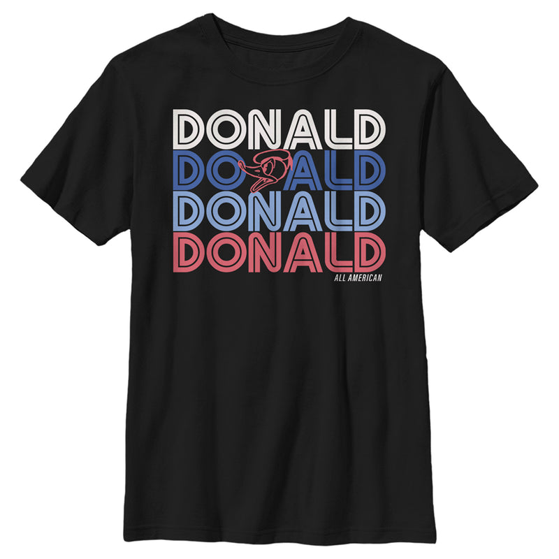 Boy's Mickey & Friends Donald Duck Name Stack T-Shirt