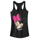 Junior's Mickey & Friends Minnie Mouse Portrait Racerback Tank Top