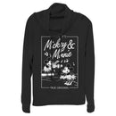 Junior's Mickey & Friends Playing Violin Music Poster Cowl Neck Sweatshirt