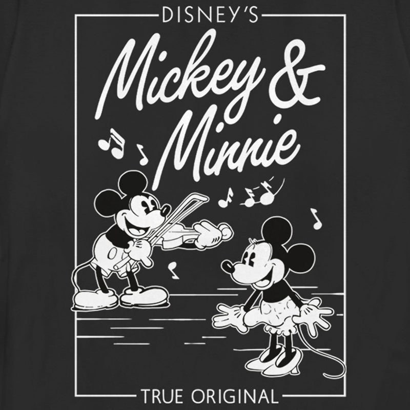 Women's Mickey & Friends Playing Violin Music Poster T-Shirt