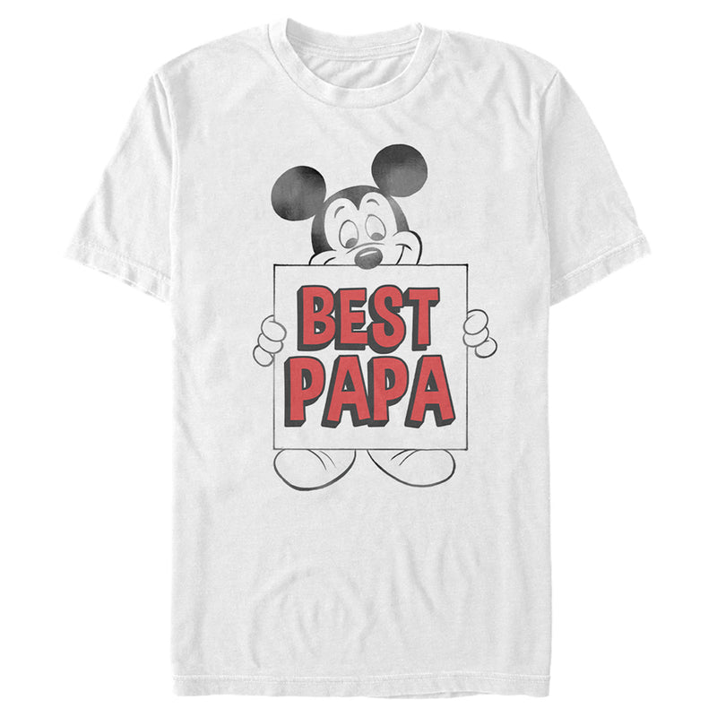 Men's Mickey & Friends Father's Day Best Papa Sign T-Shirt