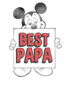 Men's Mickey & Friends Father's Day Best Papa Sign T-Shirt