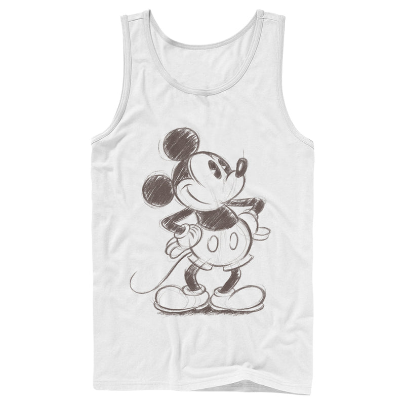 Men's Mickey & Friends Retro Mickey Mouse Sketch Tank Top