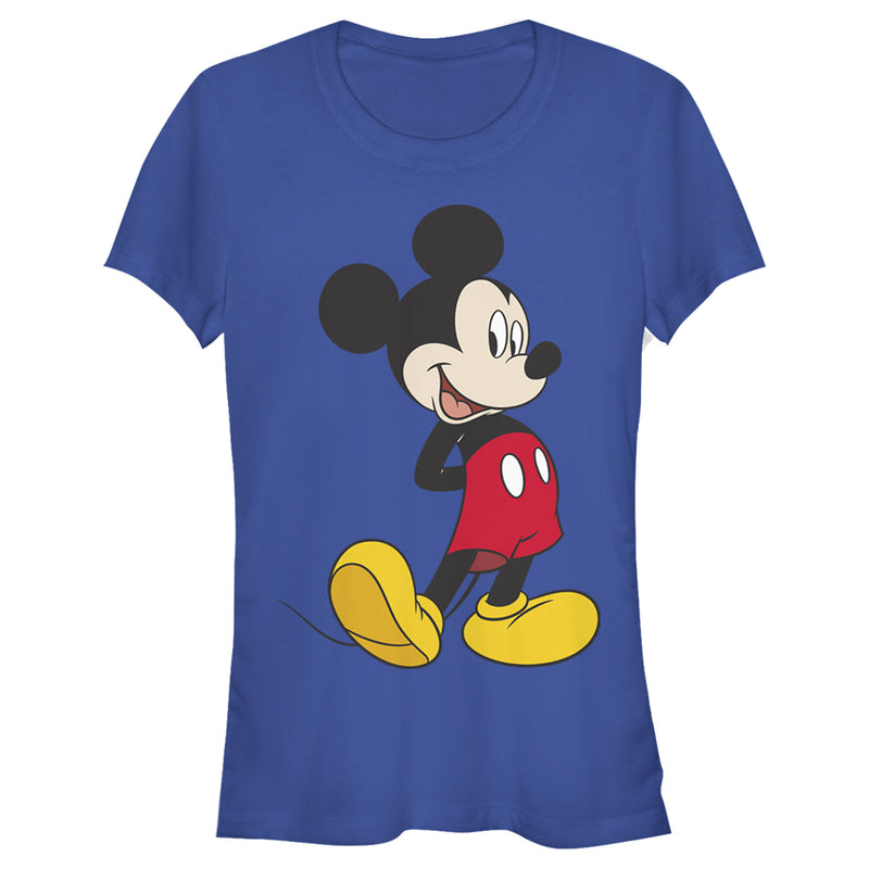 Junior's Mickey & Friends Smiling Mickey Mouse Portrait T-Shirt