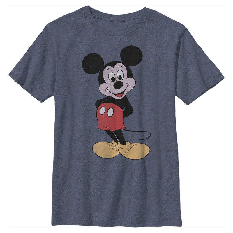 Boy's Mickey & Friends Mickey Mouse Classic Cartoon Smile T-Shirt