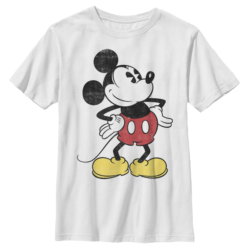 Boy's Mickey & Friends Classic Mickey Distressed T-Shirt
