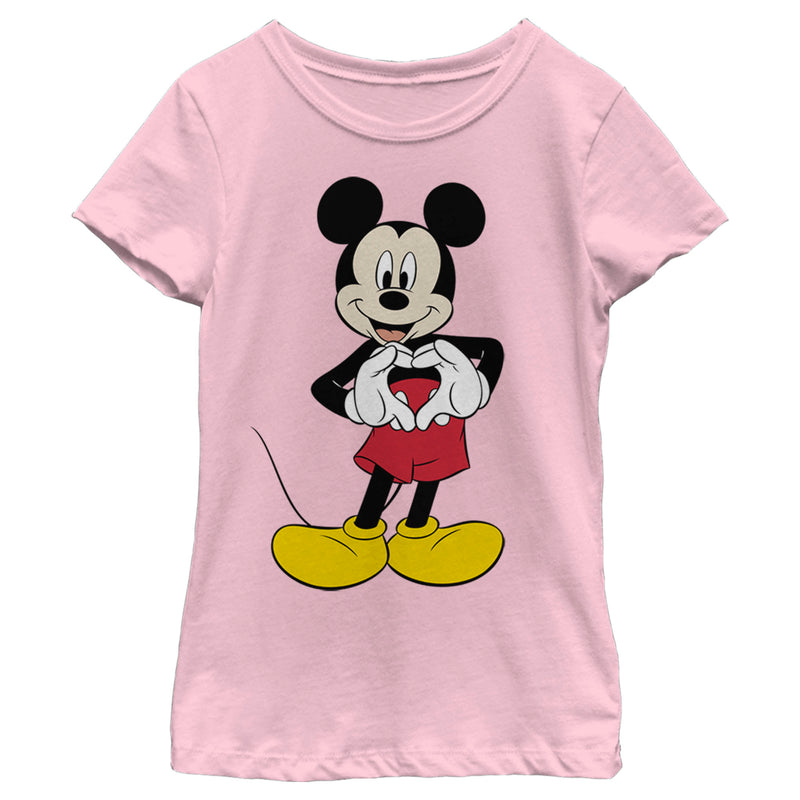 Girl's Mickey & Friends Mickey Mouse Heart T-Shirt