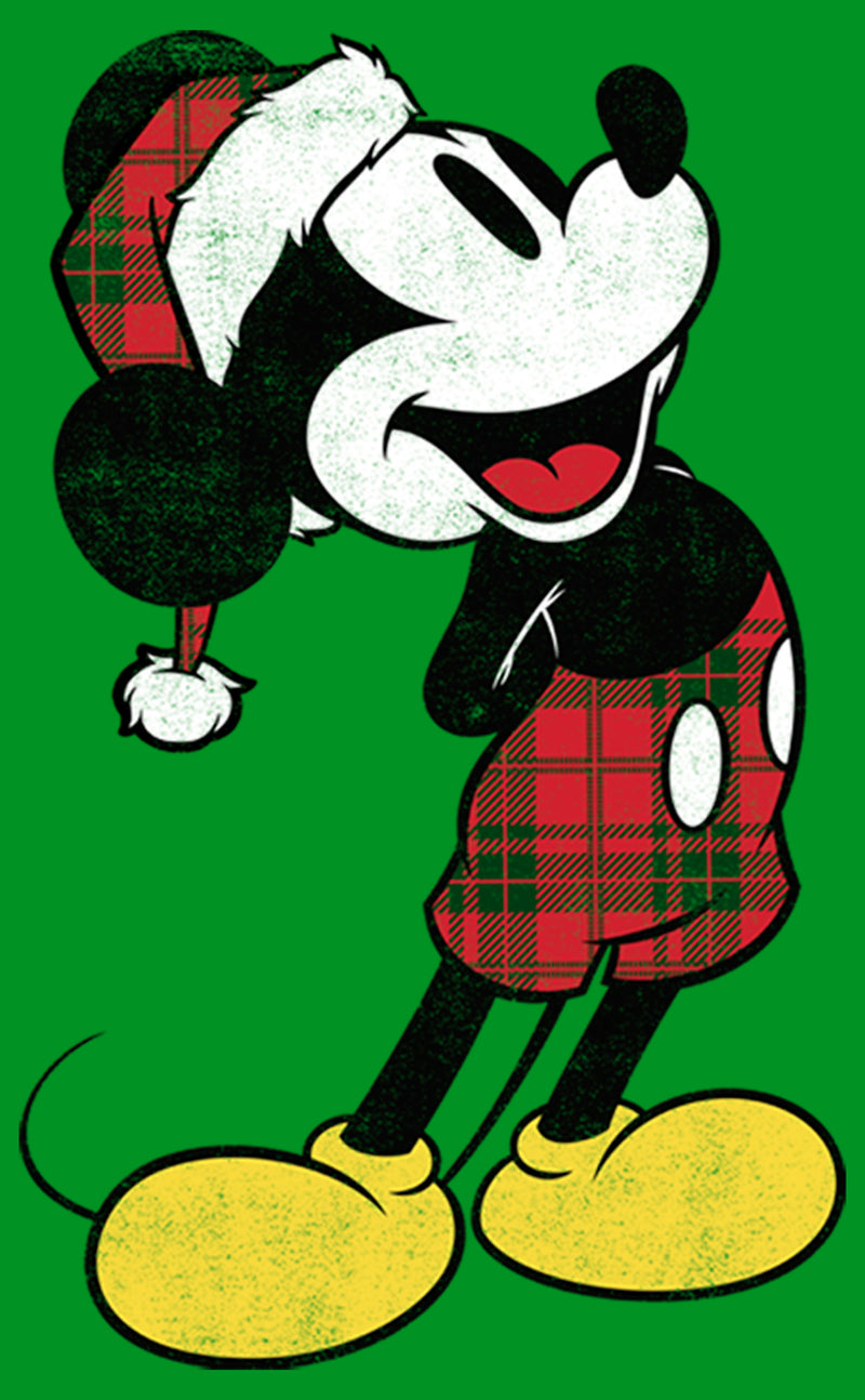 Boy's Mickey & Friends Mickey Going Plaid For Christmas T-Shirt