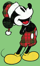 Girl's Mickey & Friends Mickey Going Plaid For Christmas T-Shirt