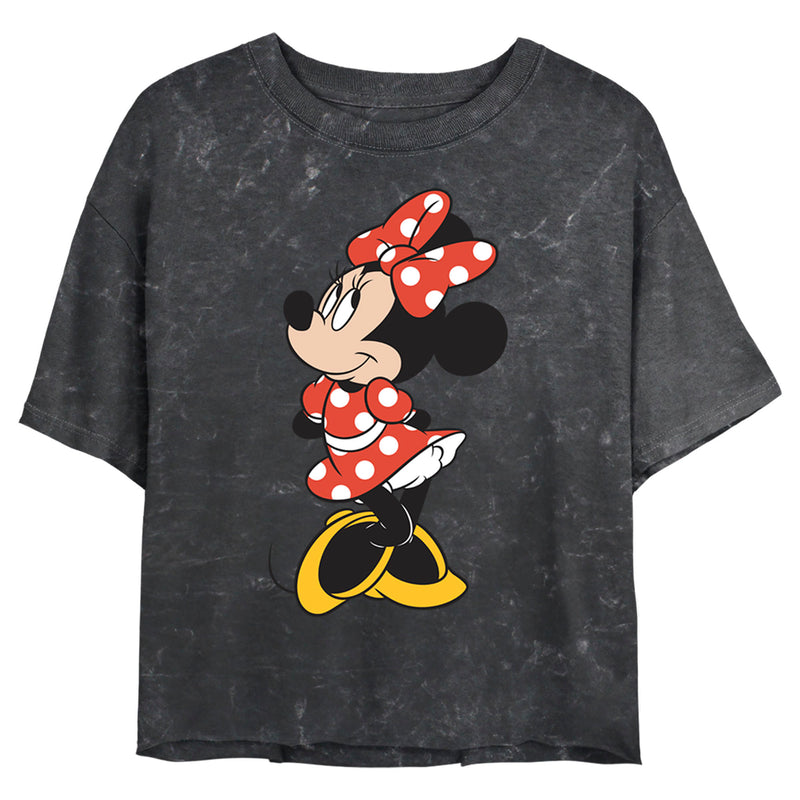 Junior's Mickey & Friends Smiling Minnie Mouse Portrait T-Shirt