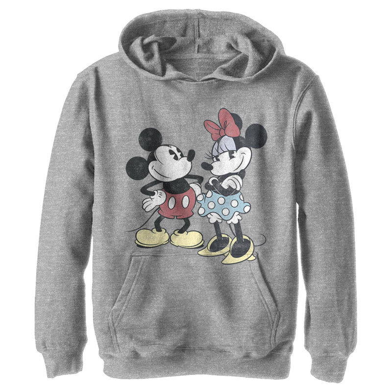 Boy's Mickey & Friends Mickey Mouse & Minnie Vintage Couple Pull Over Hoodie