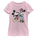 Girl's Mickey & Friends Mickey Mouse & Minnie Vintage Couple T-Shirt