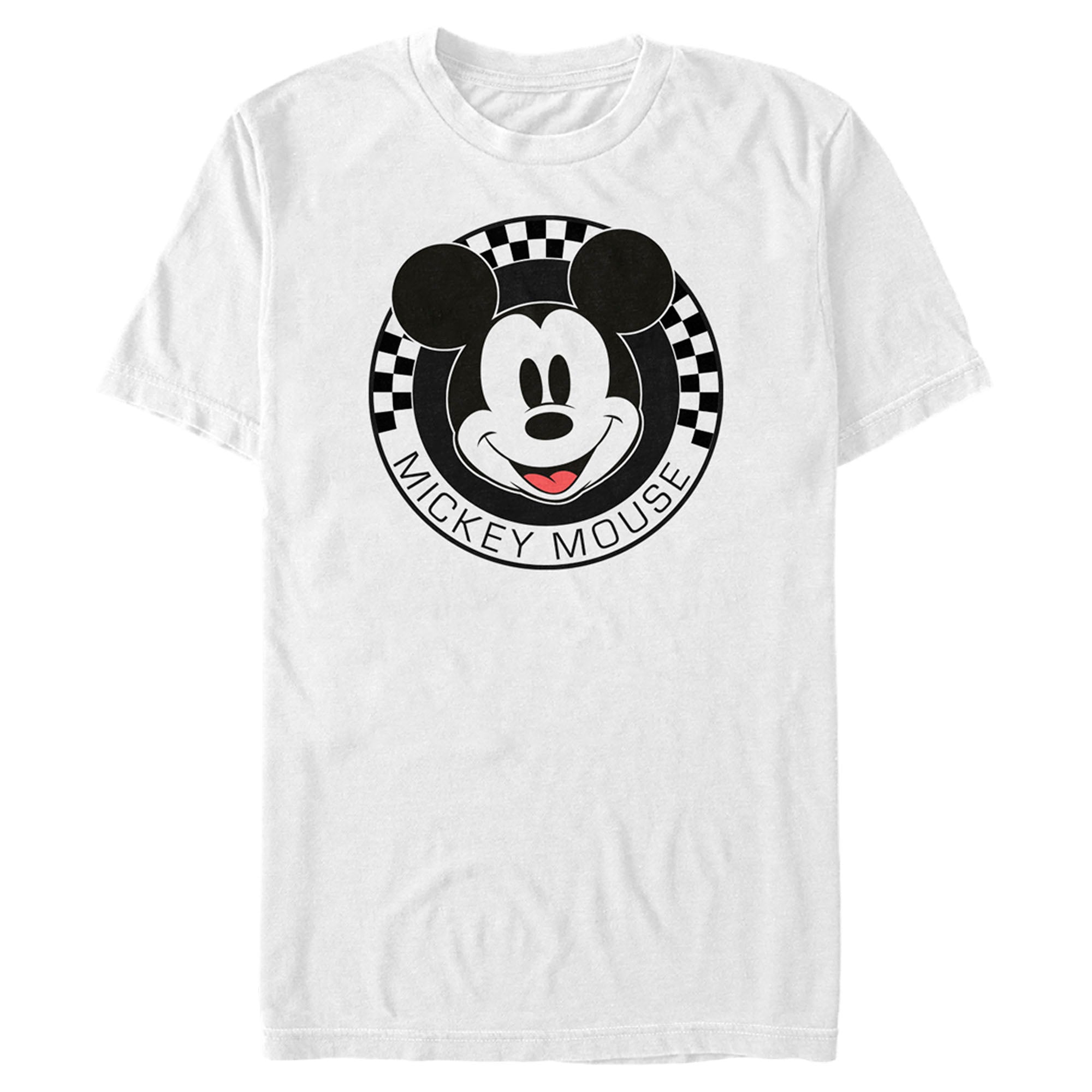 Men's Mickey & Friends Checkered Mickey Mouse Portrait T