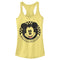 Junior's Mickey & Friends Checkered Mickey Mouse Portrait Racerback Tank Top