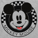 Men's Mickey & Friends Checkered Mickey Mouse Portrait Long Sleeve Shirt