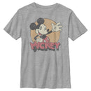 Boy's Mickey & Friends Mickey Mouse Old School Distressed T-Shirt