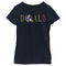 Girl's Mickey & Friends Donald Duck Colorful Text T-Shirt