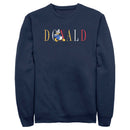 Men's Mickey & Friends Donald Duck Colorful Text Sweatshirt