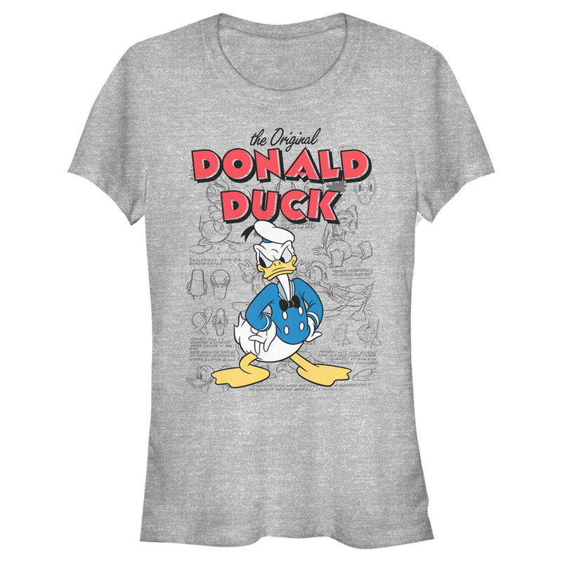 Junior's Mickey & Friends Donald Duck Original Art T-Shirt