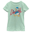 Girl's Mickey & Friends Donald Duck Signature T-Shirt