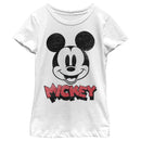 Girl's Mickey & Friends Mickey Mouse Retro Headshot T-Shirt