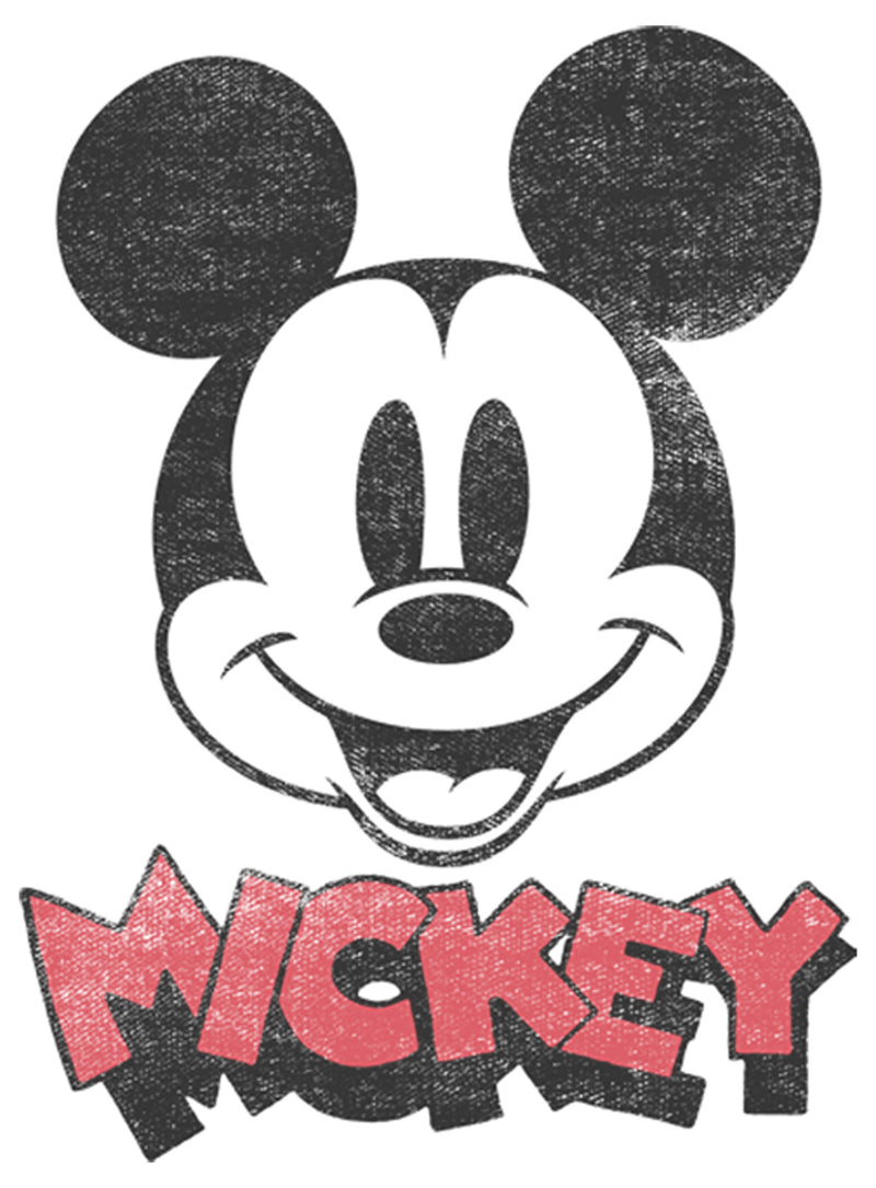 Junior's Mickey & Friends Mickey Mouse Retro Headshot T-Shirt