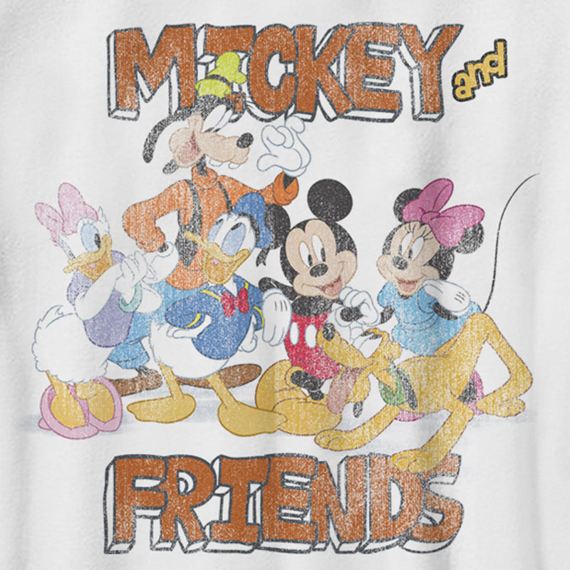 Boy's Mickey & Friends Distressed Group T-Shirt