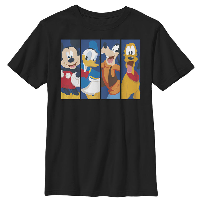 Boy's Mickey & Friends Best Friend Panels Distressed T-Shirt