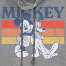 Junior's Mickey & Friends Retro Pluto and Mickey Mouse Cowl Neck Sweatshirt